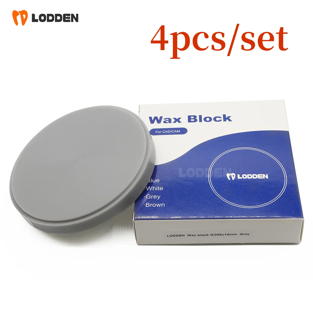 

4 шт./компл. блок Lodden WAX для литья стоматологических лабораторий 98 мм открытая система серый цвет диск для материалов CAD CAM
