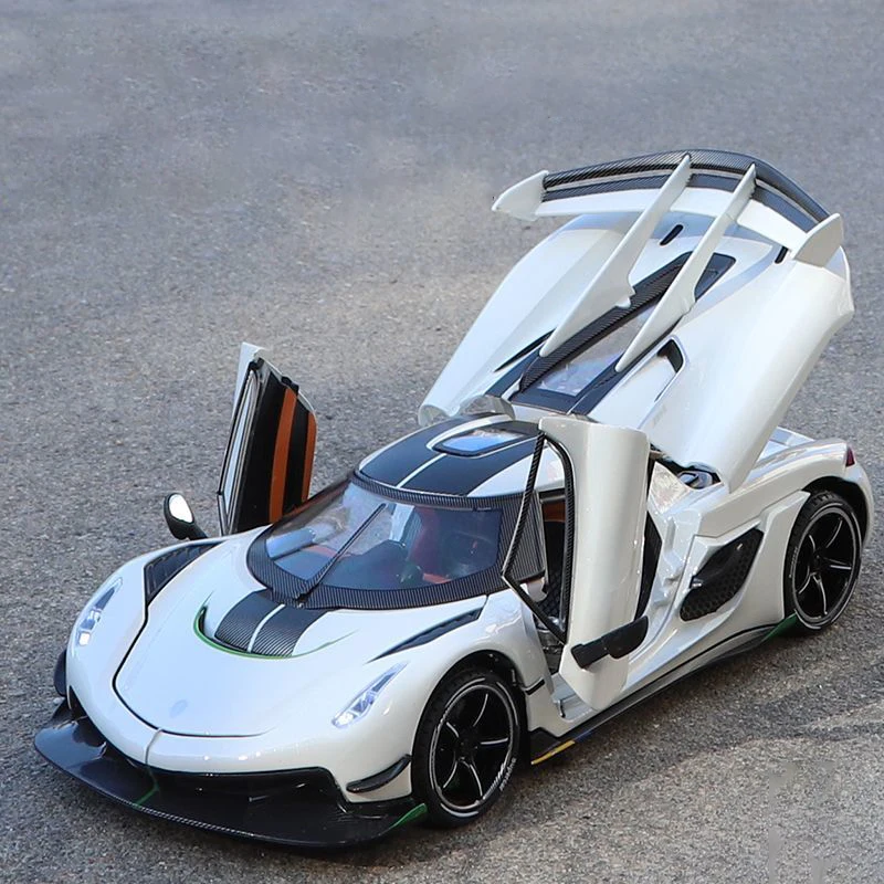 1:24 Koenigsegg Jesko Alloy Car Model Simulation Diecast Metal Sports Vehicle Model Sound and Light Collection Children Toy Gift