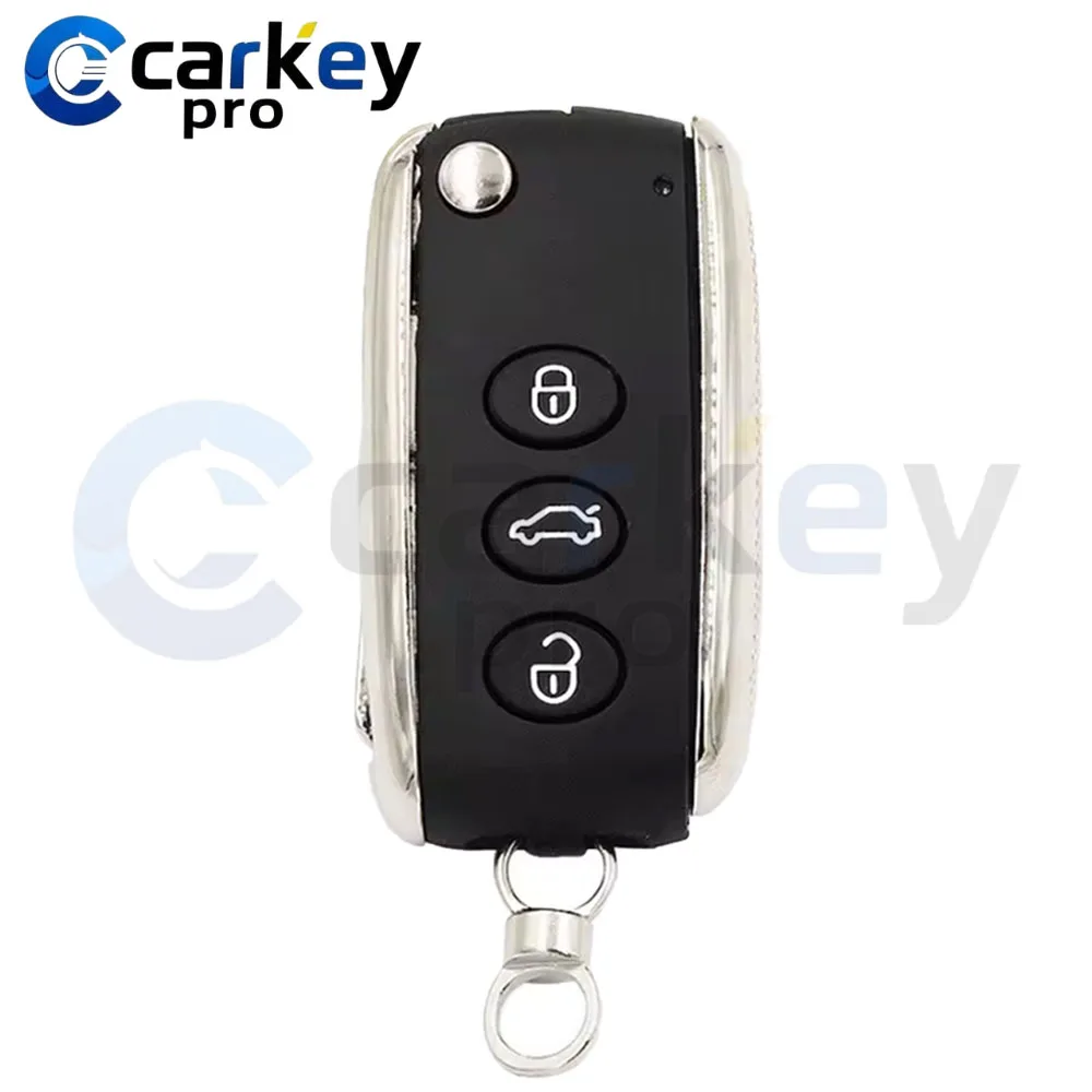 Carkeypro 3 Button Kessy Keyless Flip Key 315/433Mhz  KR55WK45032 46 CHIP For Bentley Continental GT / Flying Spur 2005-2013