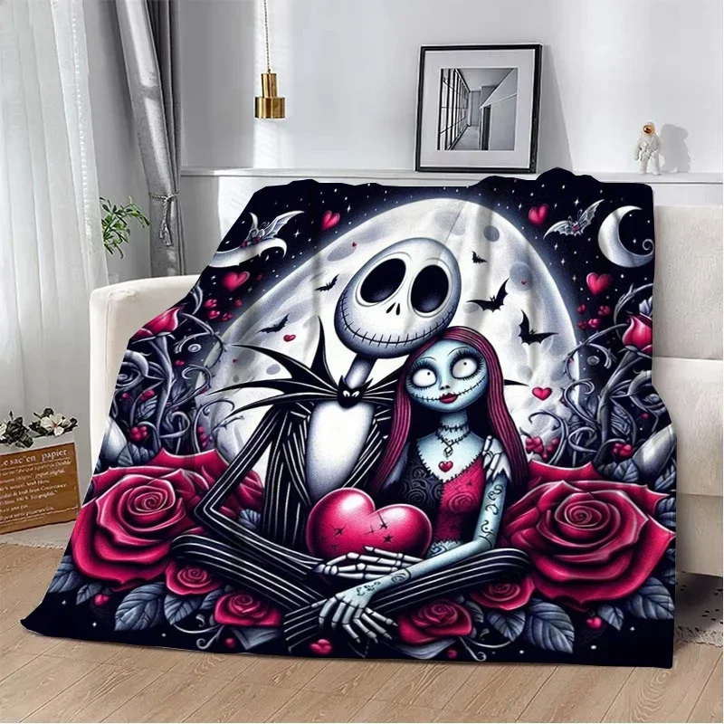 The Nightmare Before Christmas Jack Print Flannel Blanket Travel Picnic Camping Adult Blankets for Sofa Beds Thin Blanket Gifts