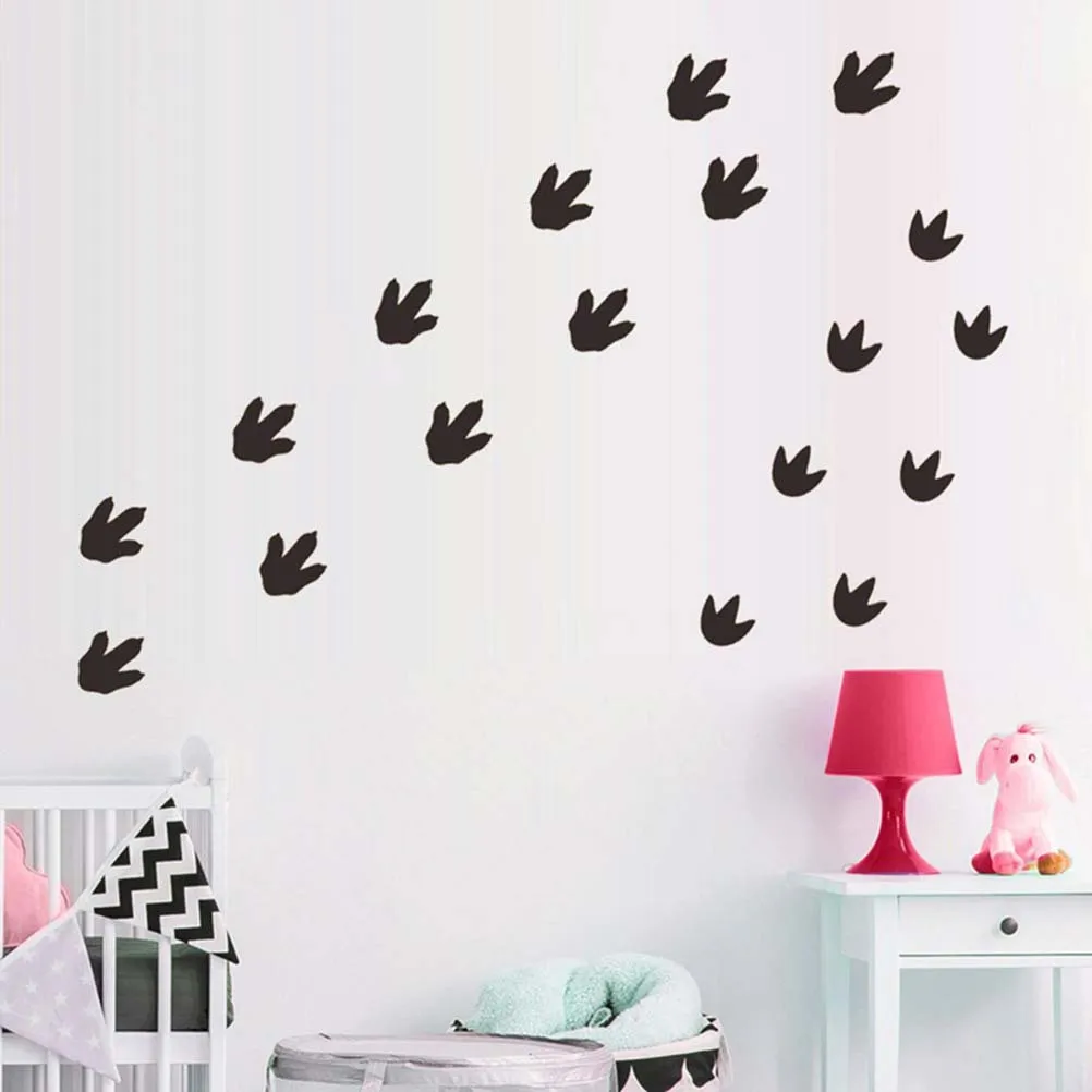 

Dinosaur Footprints Wall Sticker Creative Self-Adhesive Waterproof PVC Wall Murals for Kids Bedroom Living Room Bathroom