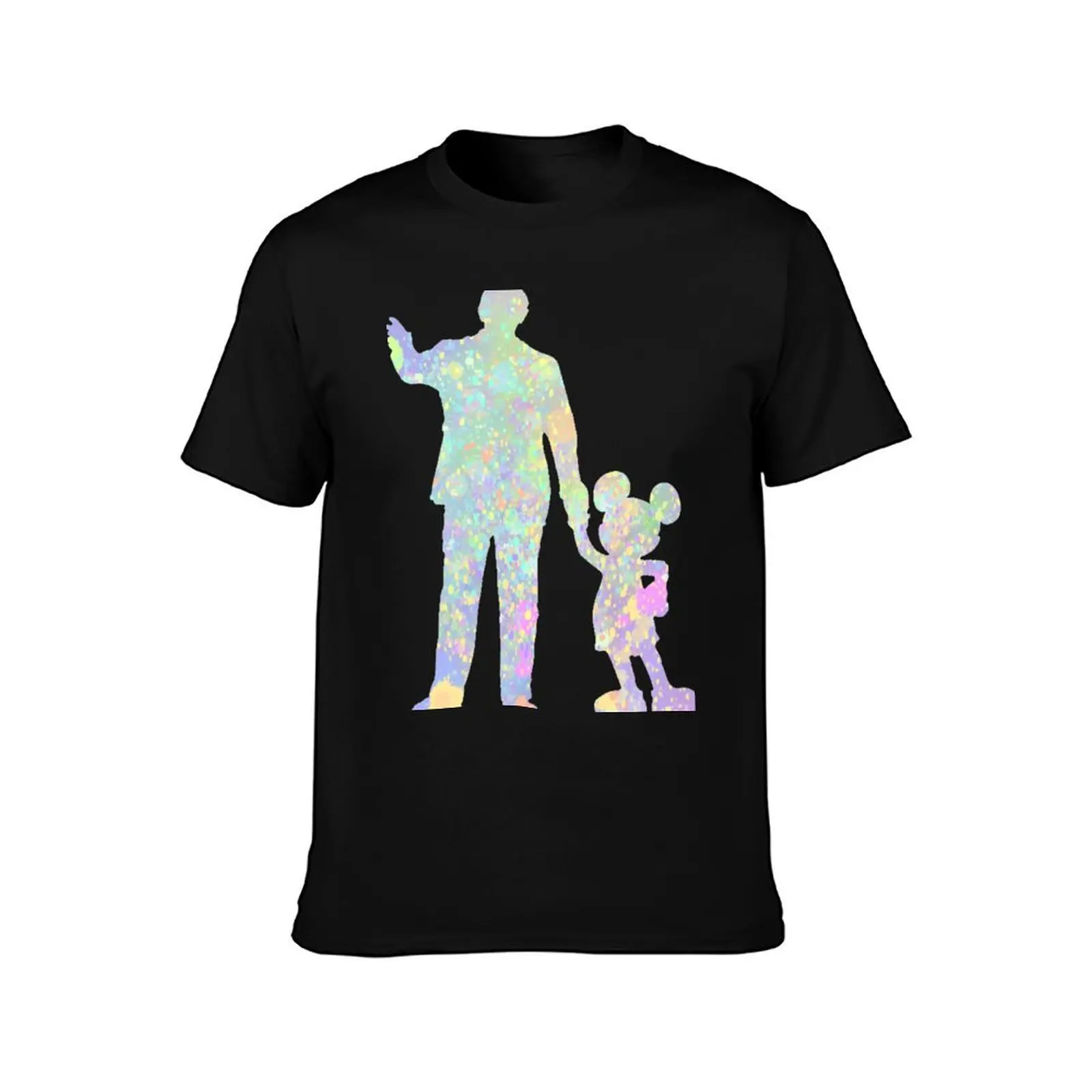 Splatter Paint Partners Silhouette T-Shirt Stain Resistant Casual Tee