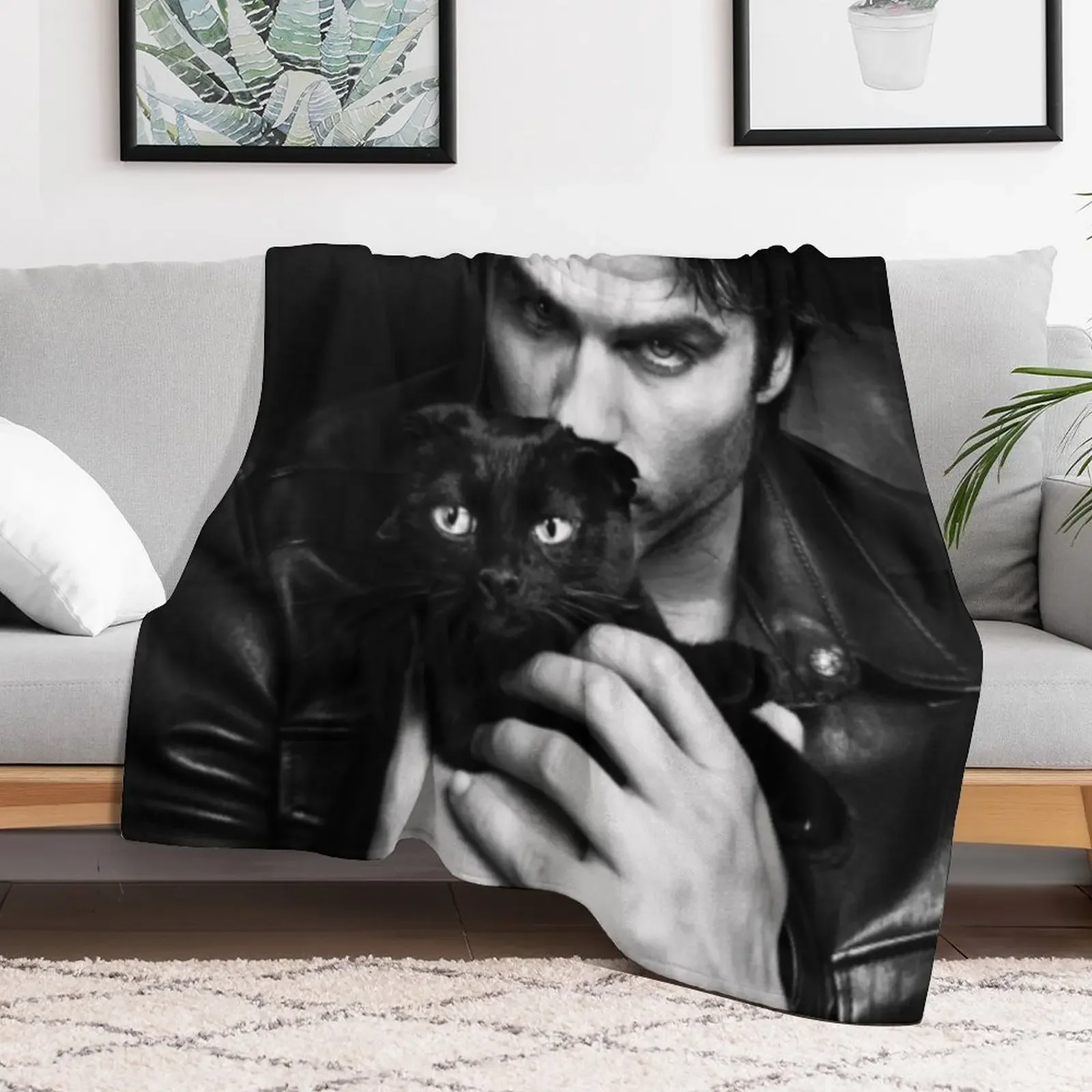 Ian somerhalder Throw Blanket Portable Lightweight Blanket for Travel Camping
