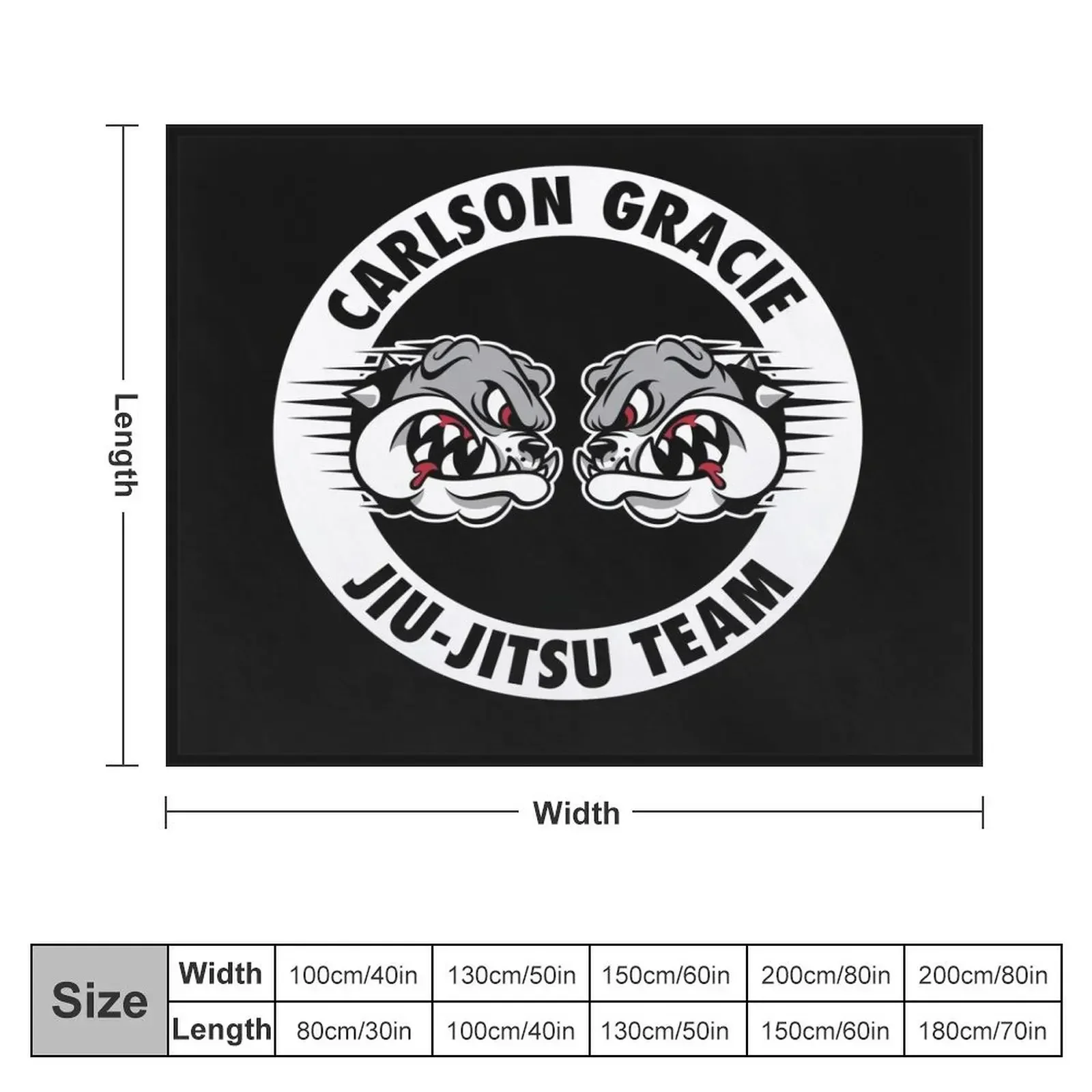 Carlson Gracie Jiu-Jitsu Team Throw Blanket Giant Sofa Decorative Sofas Decoratives Blankets