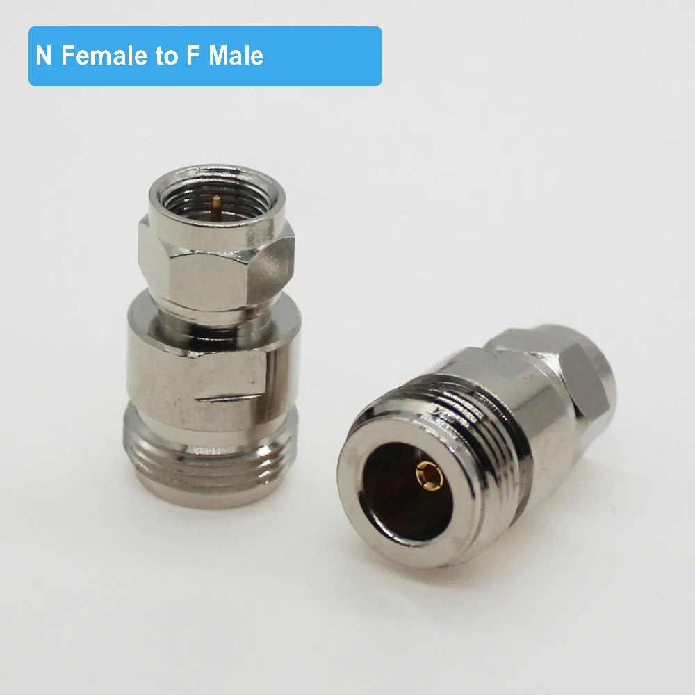 10 PCS/lot N Female Jack to F Male Plug RF Coaxial Adapter Coax Connector Converter Straight Type Bevotop Connectors
