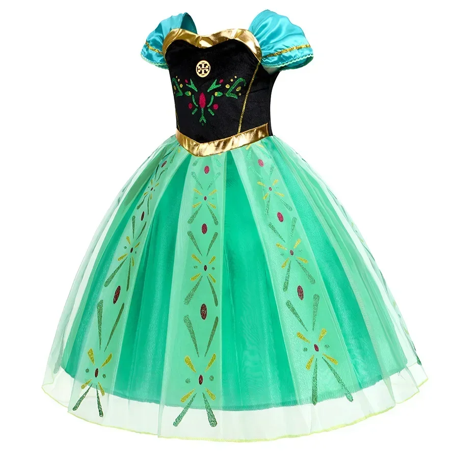 Robe de princesse Anna pour enfants, vêtements d'été pour enfants