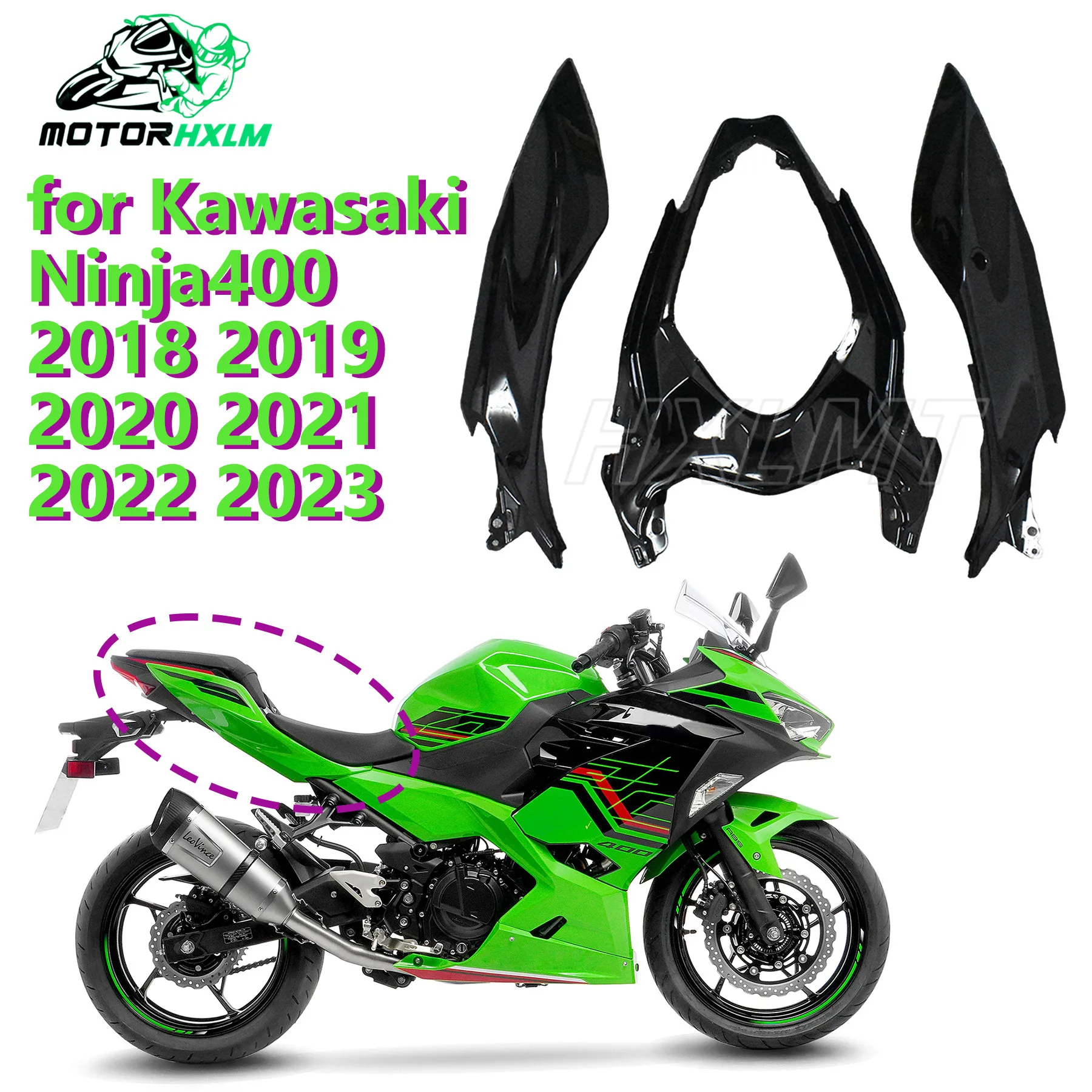 

For Kawasaki Ninja400 400R EX400 Z400 2018 2019 2020 2021 2022 Rear Tail Side Cover Fairing Tail Wing Shield Plate