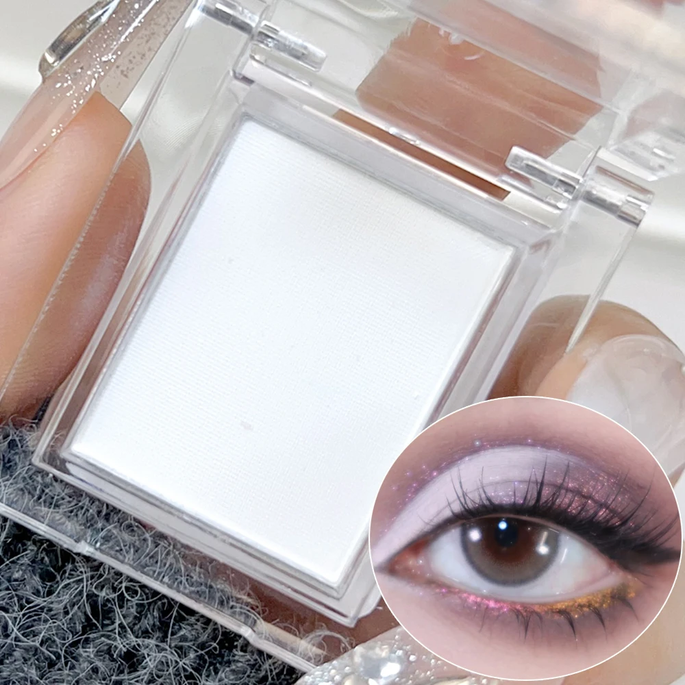 Monochrome White Highlighter Eyeshadow Palette Waterproof Matte White Brighten Eye Head Lying Silkworm Blush Powder Face Makeup