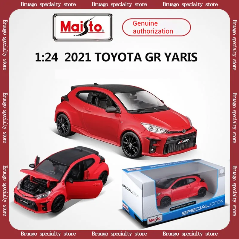 

Maisto 1:24 Toyota Gr Yaris Die Casting Alloy Car Model Simulation Decoration Collection Model Male Force Control Car Toy Gift