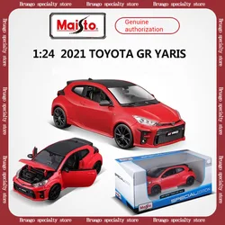 Maisto 1:24 Toyota Gr Yaris Die Casting Alloy Car Model Simulation Decoration Collection Model Male Force Control Car Toy Gift