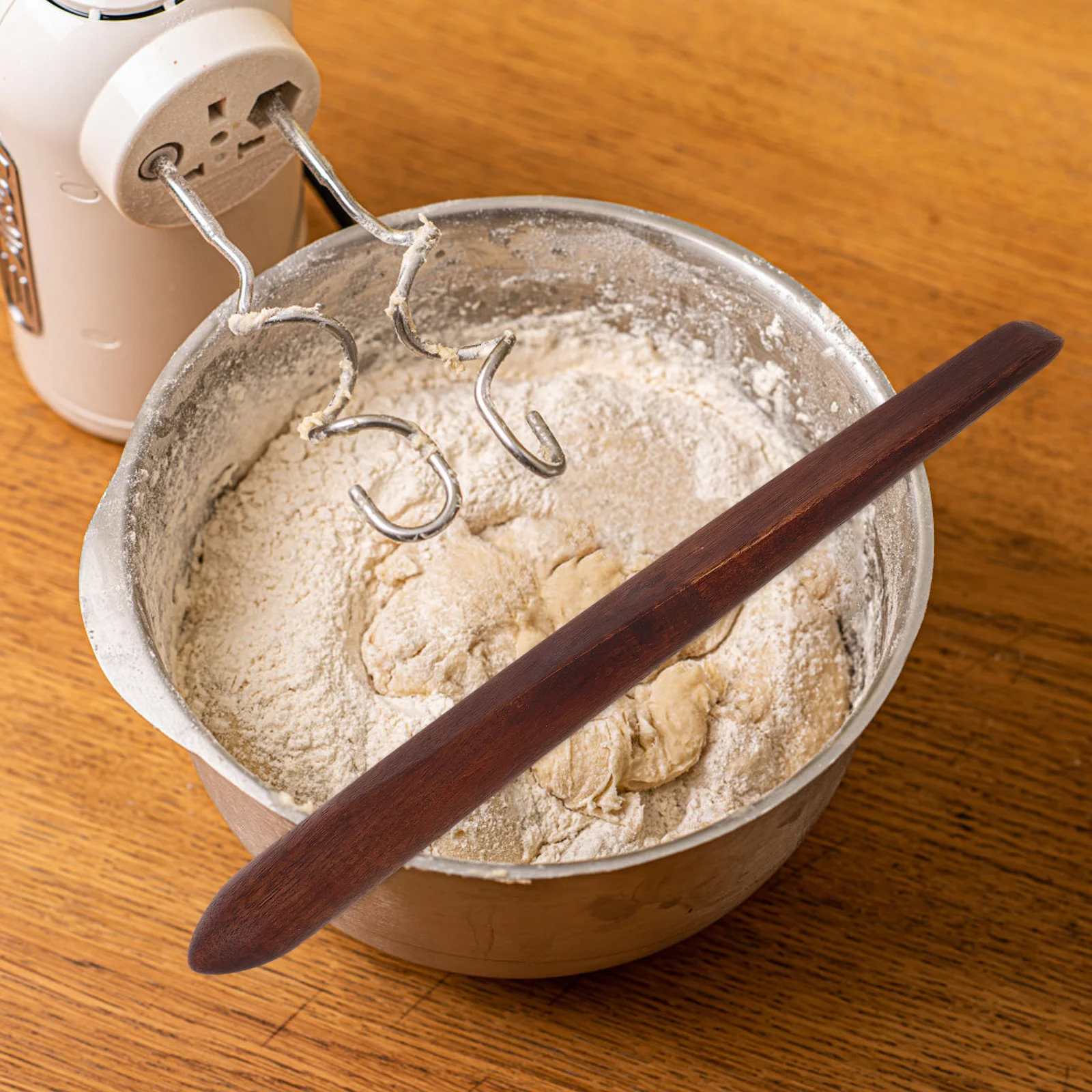 

Natural Wooden Stirring For Sourdough Dough Mixing Baking Tools Kitchen Utensils Ergonomic Easy Clean Cooking Spatula