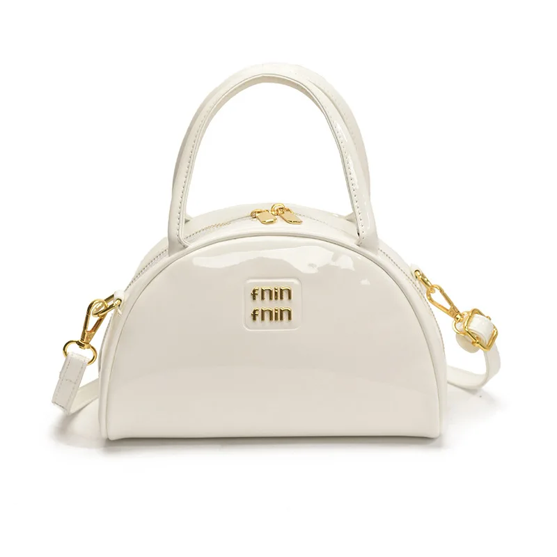 Bolsa requintada em forma de concha – Mini crossbody premium com alça superior, bolsa de ombro chique de verão para mulheres, acessório moderno