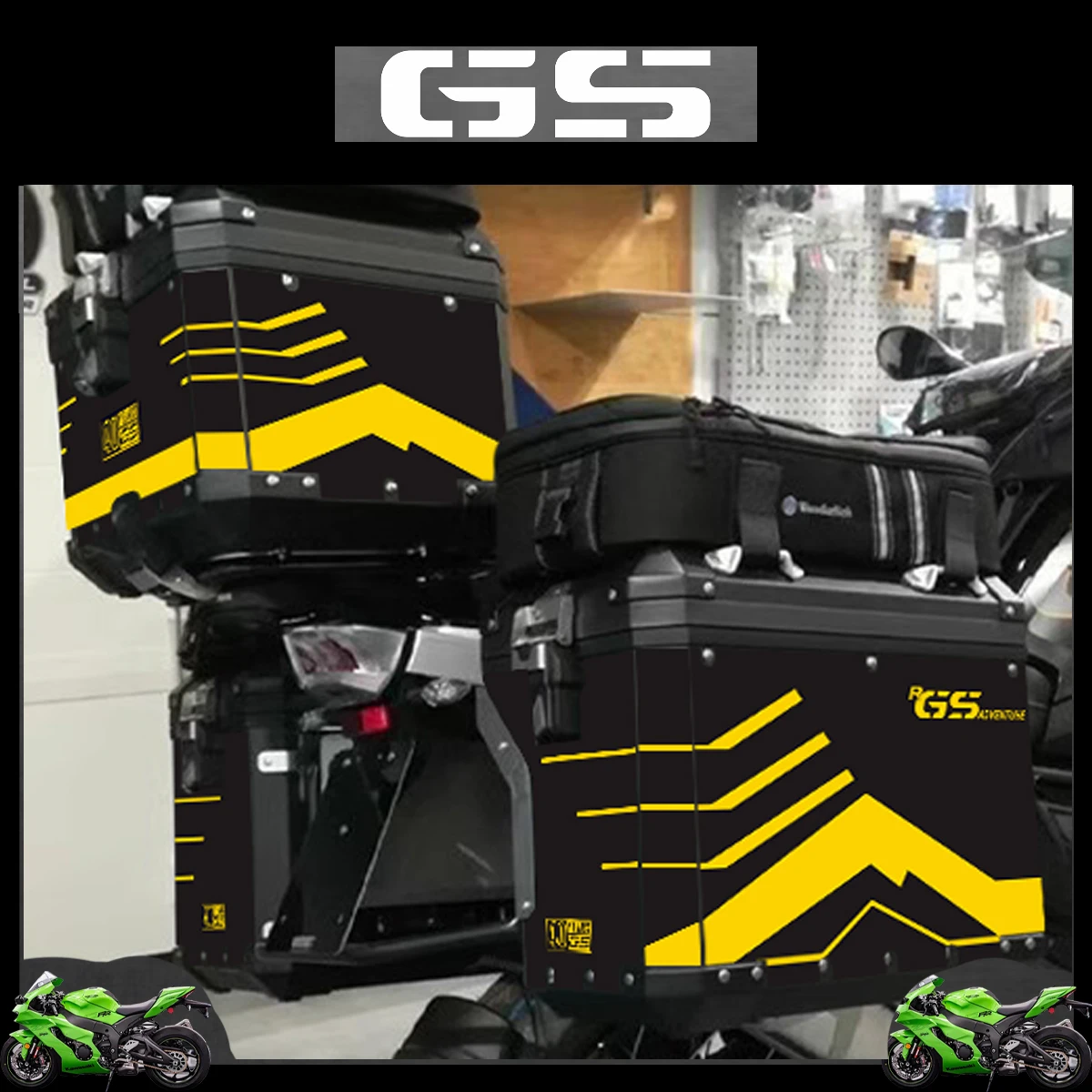 For BMW R1250GS R1200GS F850GS F750GS Adventure Reflective Sticker Protector Set Decorative sticker Aluminum BOX