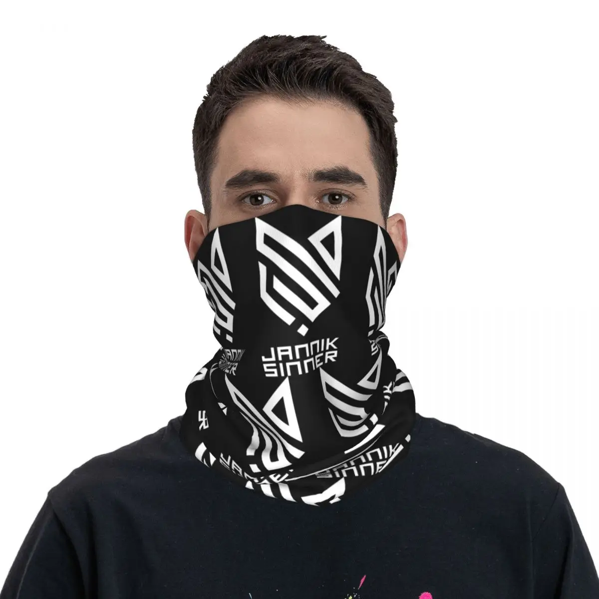 Jannik Sinner Neck Gaiter Printed Unisex Face Mask Scarf Warm Headband Hiking Windproof