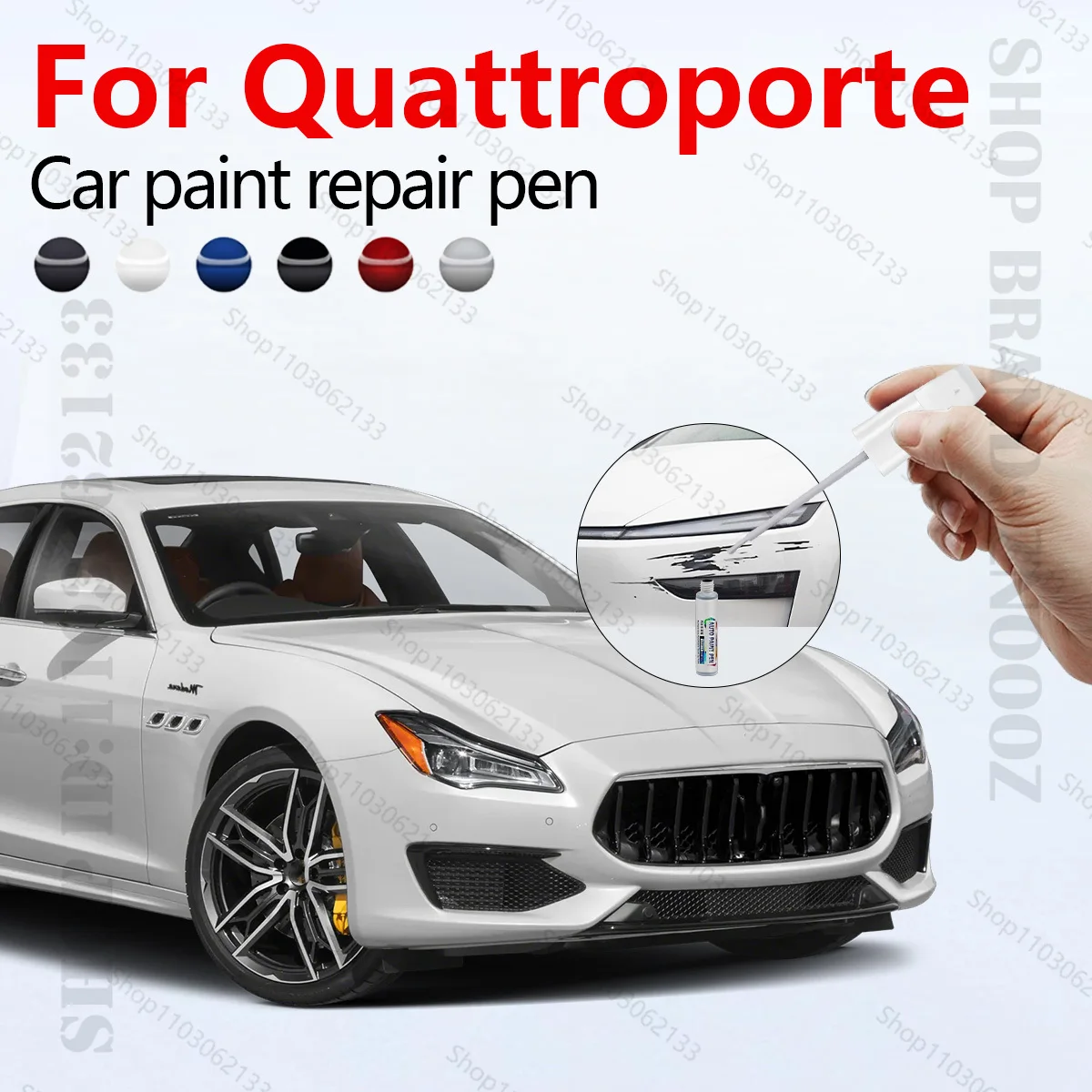 

Ручка для ремонта автомобильной краски для Maserati Quattroporte 1963-2023, аксессуары для ремонта царапин, Bianco 268A Blu Passione 426B, красный 014C