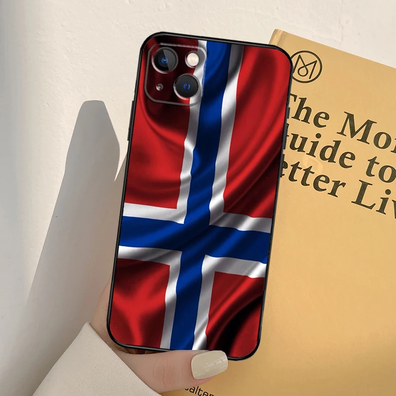 Norway Flag Case For iPhone 16 15 14 Pro Max Plus 13 12 11 Pro Max Mini Phone Cover