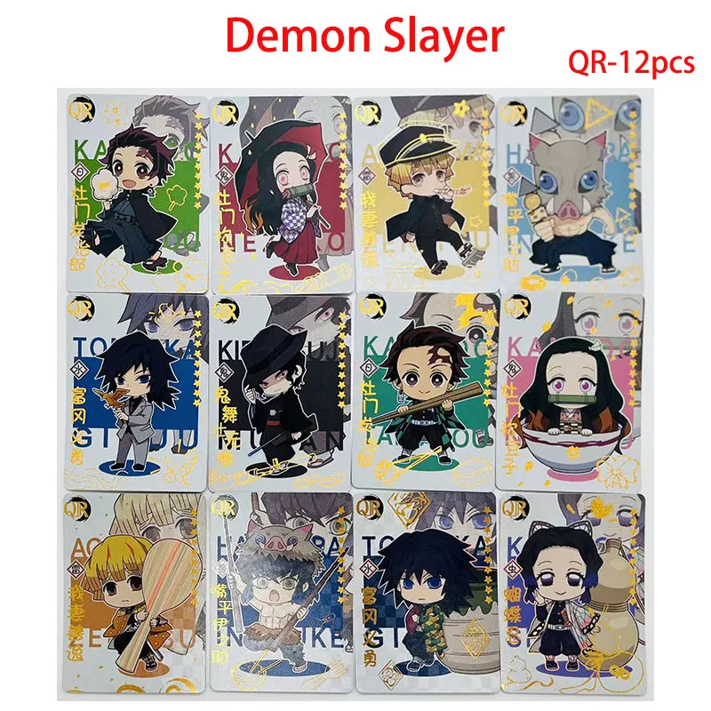 Anime Demon Slayer Rare QR PTR CP PR Flash Cards Uzui Tengen Rengoku Kyoujurou Toys for boys Collectible Cards Birthday Gifts