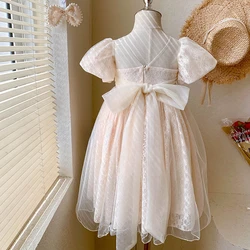 Girls Dress 2024 New Birthday Party Dress Baby Girl Lace Princess Dress Flower Girl Dresses for Party Girl Clothes