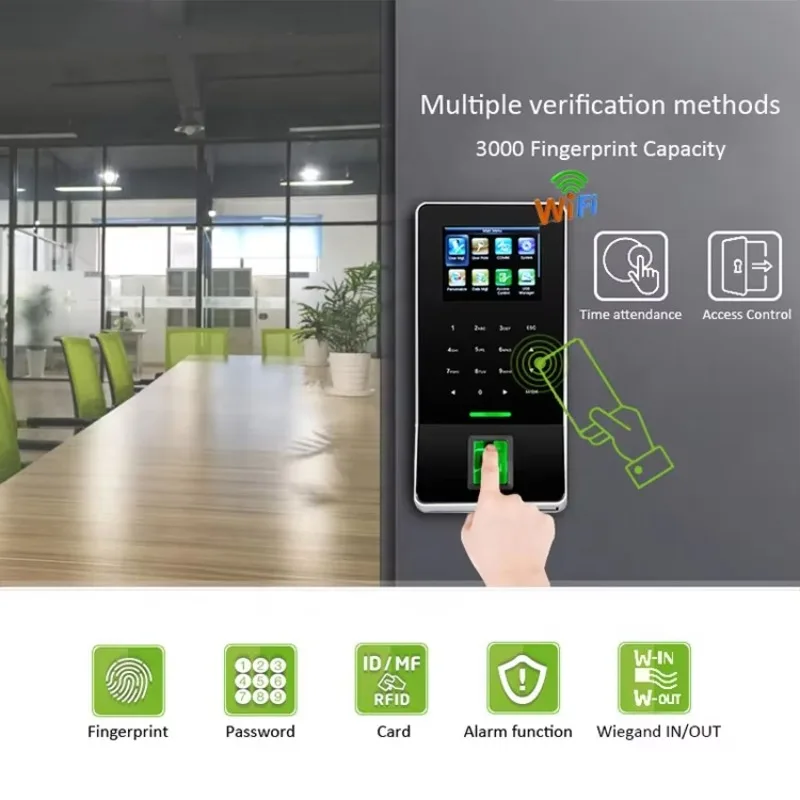

2025 hot sale ZKT F22 Free Software Smart Security ZK Wifi Biometric Fingerprint Door Lock Access Control Time Attendance Reader