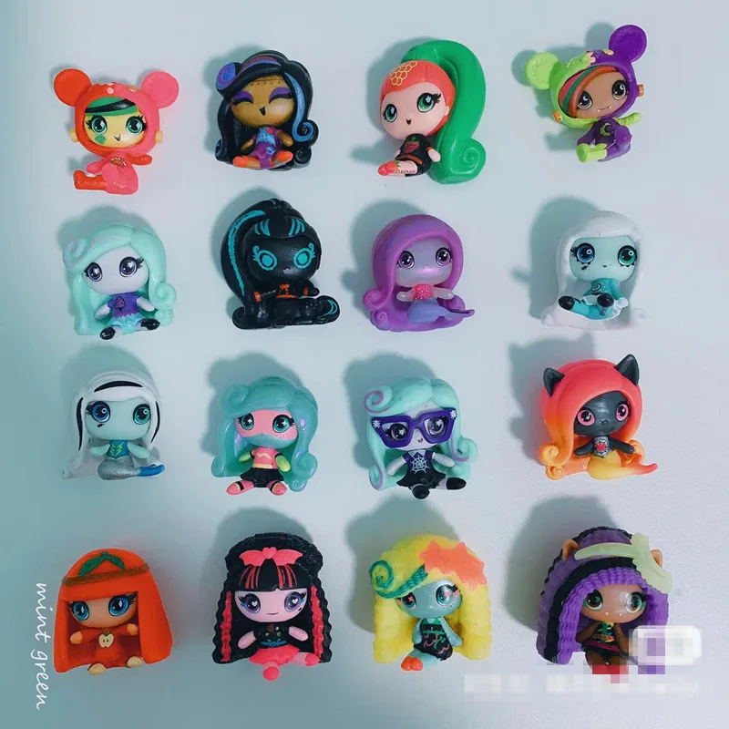 5/10pcs Monsters High Minis Anime Action Figures Doll Draculaura Frankie Stein Clawdeen Wolf Cleo Gift For Kids Model Toys