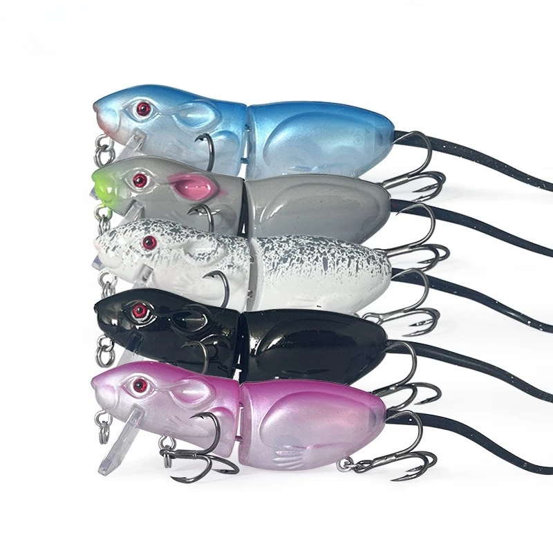 

2pcs 10g Mouse Lure Artificial Rat Bait Vivid Plastic Mice Swimbait Long Casting Wobbler Pike Crankbaits Fishing Equipment