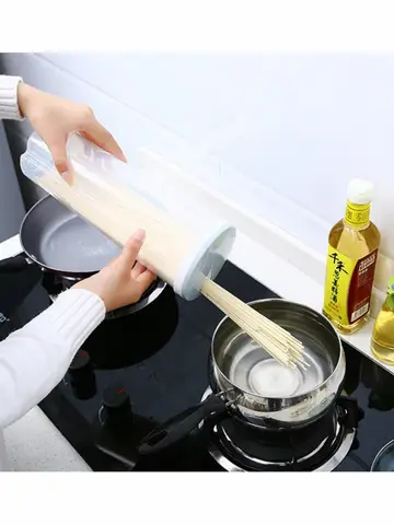 Macarrão selado pode acessórios de cozinha de plástico de qualidade alimentar armazenamento & organização quantitativa dividida pode caixa de armazenamento