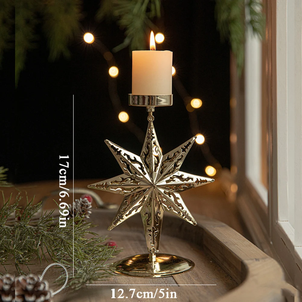 Ornements de table en fer forgé de Noël, Père Noël, flocon de neige, étoile, wapiti, bougeoir, joyeux Noël, décor de cadeaux, ci-après, chandelier, nouvel an