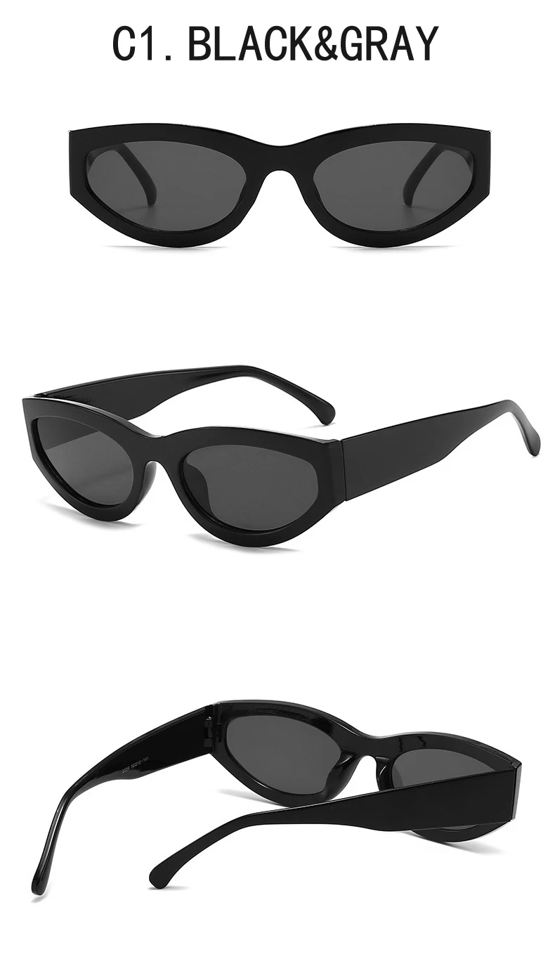 Mode Sonnenbrillen Frau Vintage Cat Eye Luxus Design Sonnenbrille Marke Shades Weibliche Nette Candy Farbe Brillen – Detail 6