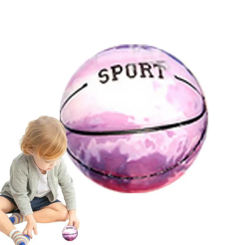 Mini 6cm Bouncing Mute Basketball Kids Squeezable Mute Bouncing Basketball Indoor Silent Ball Foam Basketball Bounce Football