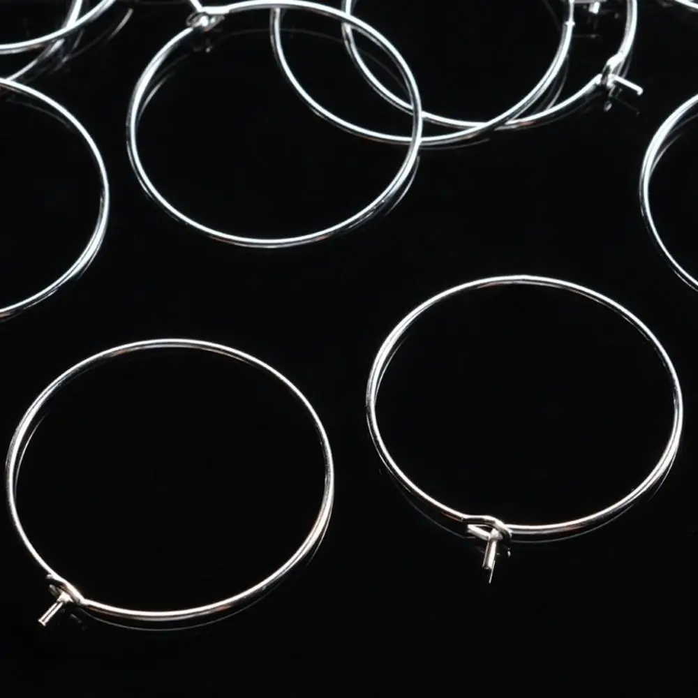 DIY for Party,Bar Glass bottle Labeling Wire Hoops Champagne Decor Glass Charm Wine Rings Glass Tags Earring Hoop Material