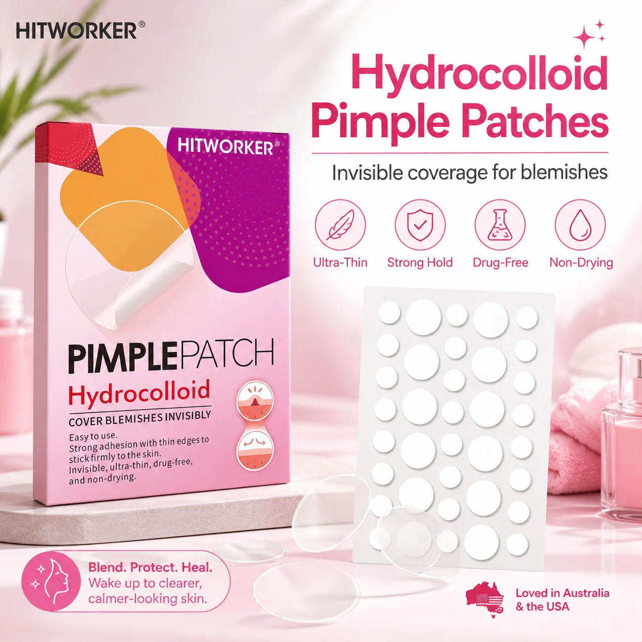 Transparent Colloidal Acne Patch - Alcohol-Free, Non-Irritating, High Quality Salicylic Acid and Tea Tree Oil Acne Patch view 4