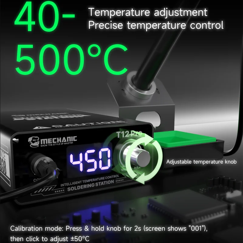 MECHANIC T12 Pro Soldering Station Intelligent Digital Display Fast Heating Anti-Static Thermostat Heating Repair Welding Tool