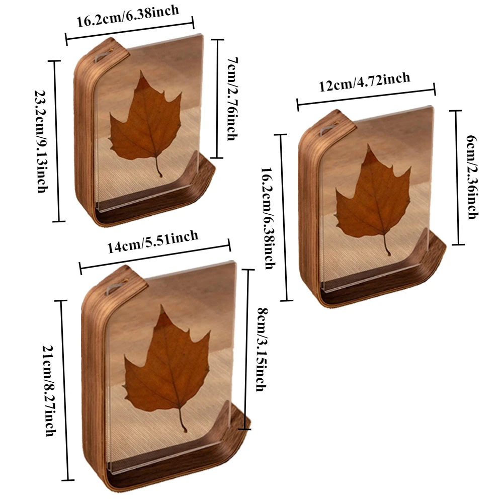 1PC Acrylic Wooden Photo Frame for Wedding Party Picture Frame Photo Decor DIY Botanical Specimen Display Photo Frame 6/7/8inch