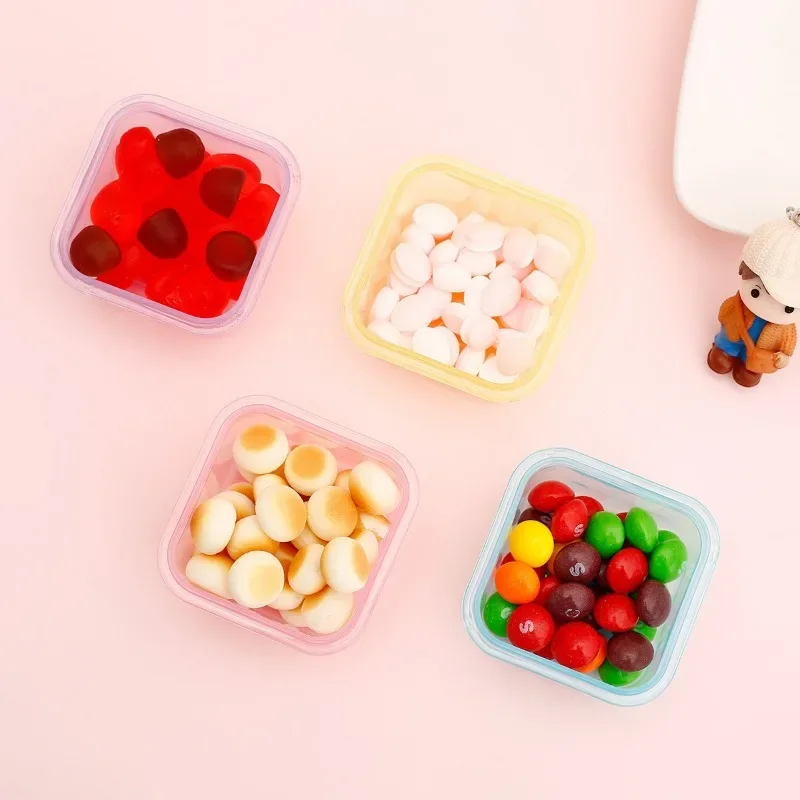 4pcs BPA Free Mini Baby Food Storage Containers Baby Learning Dishes Auxiliary Bowl Portable Sealed Storage Boxs Can Microwave