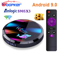 Woopker 4GB 128GB H96 MAX X3 Smart Android TV Box 64GB S905X3 Quad Core Wifi BT 8K H96MAX X3 Android 9 Set top box