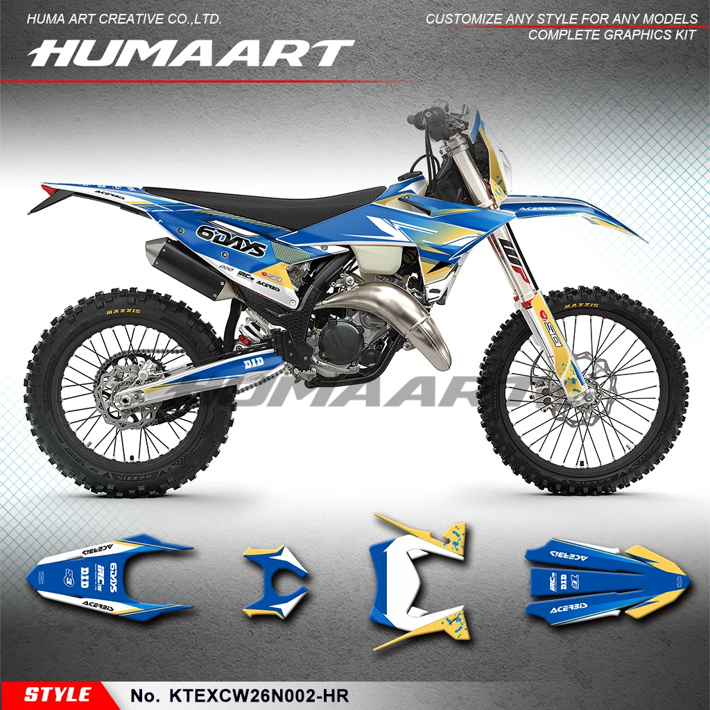 

Наклейка HUMAART, полный комплект самоклеящихся наклеек для KTM 150 250 300 350 450 500 EXC EXC-F XC-W XCW XCF-W 2026, прочный винил, декоративные элементы