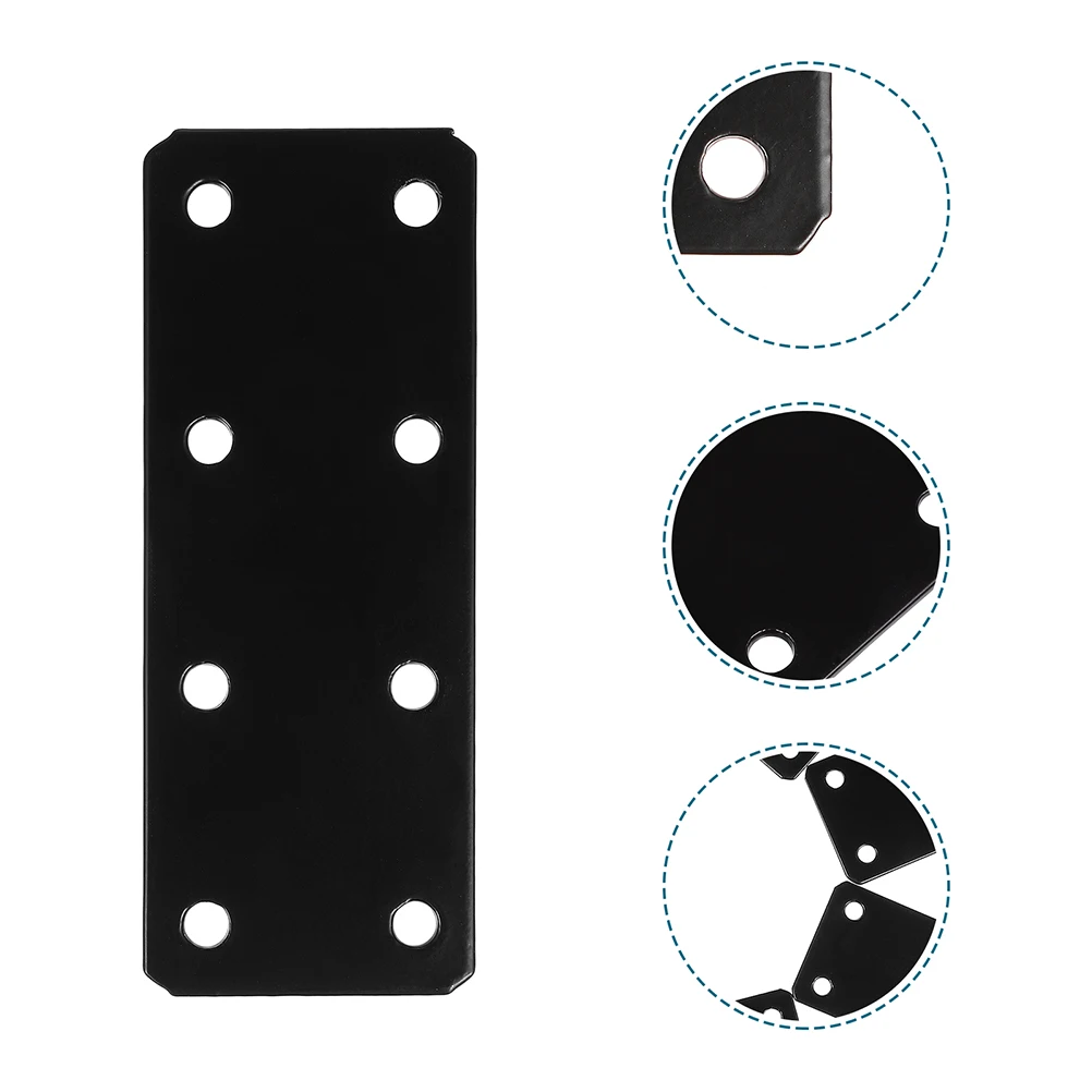 

12pcs Thickened Flat Corner Steel Brackets For Wood Mounting Plate Square Iron Connector Easy Assembly
