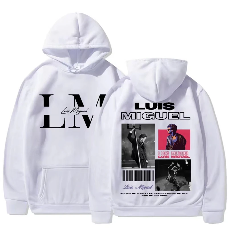 Sudadera con Capucha Gráfica de la Gira del Álbum del Rapero Luis Miguel, Sudadera de Hip Hop Punk Harajuku para Hombre y Mujer, Sudadera Casual de Felpa de Alta Calidad