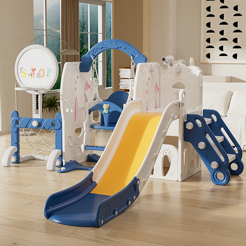 High Quality Combination Colorful infant Playground Kids Home Play indoor Plastic Slide and Swing