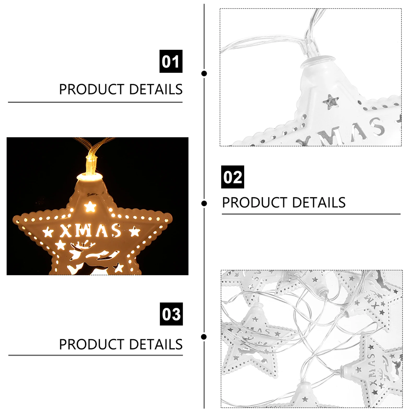 

1 Set Christmas Tree Decoration Ornaments For Xmas Party Wedding Holiday Home, String Light Pendant Xmas Light Festive Lighting