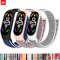 Watchbands For xiaomi mi band 6 7 NFC smart watch Sport Wrist Miband Nylon loop pulsera Bracelet correa Mi band 7 6 5 4 3 Strap