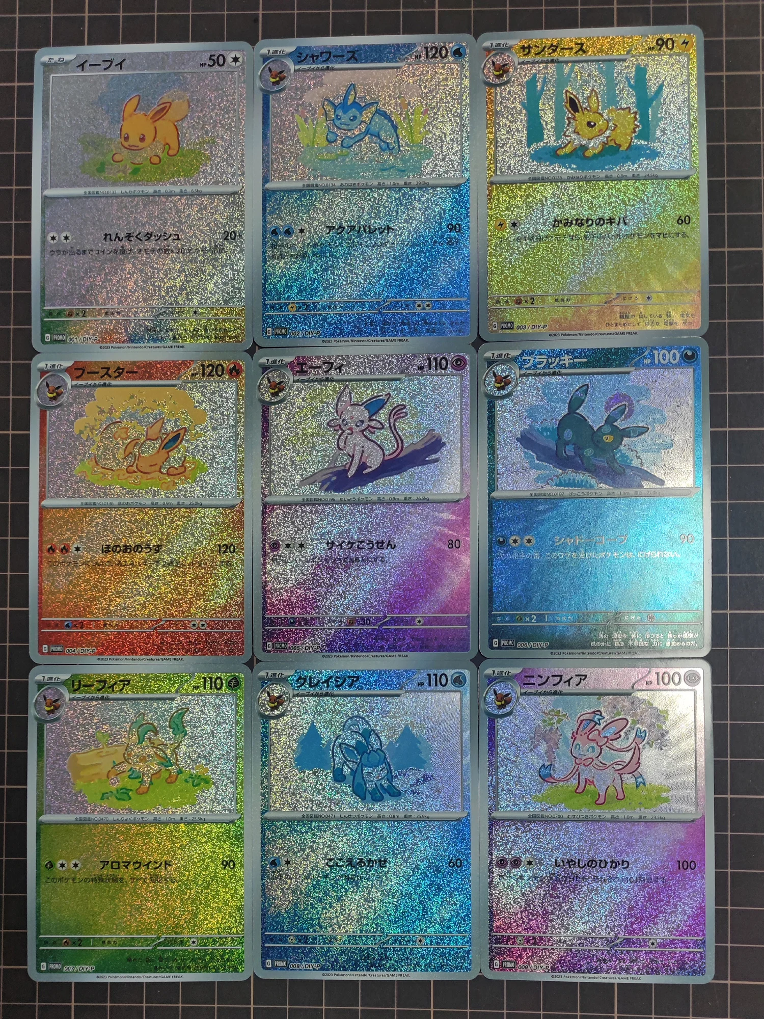 

9 шт./компл. Diy Pokemon Eevee с самоконтролем, коллекционная подпись, торговая флэш-карта, аниме, подарок с героями мультфильмов
