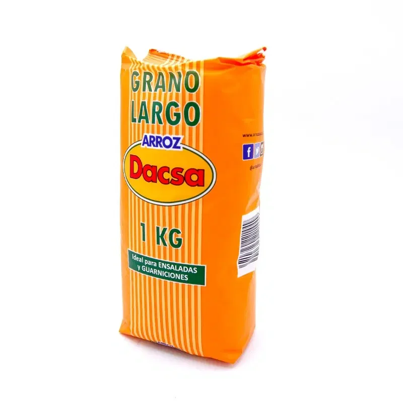 El Arroz Grano Largo Dacsa es de la variedad Puntal. paquetes   4 unidades de 1 kilo  N /