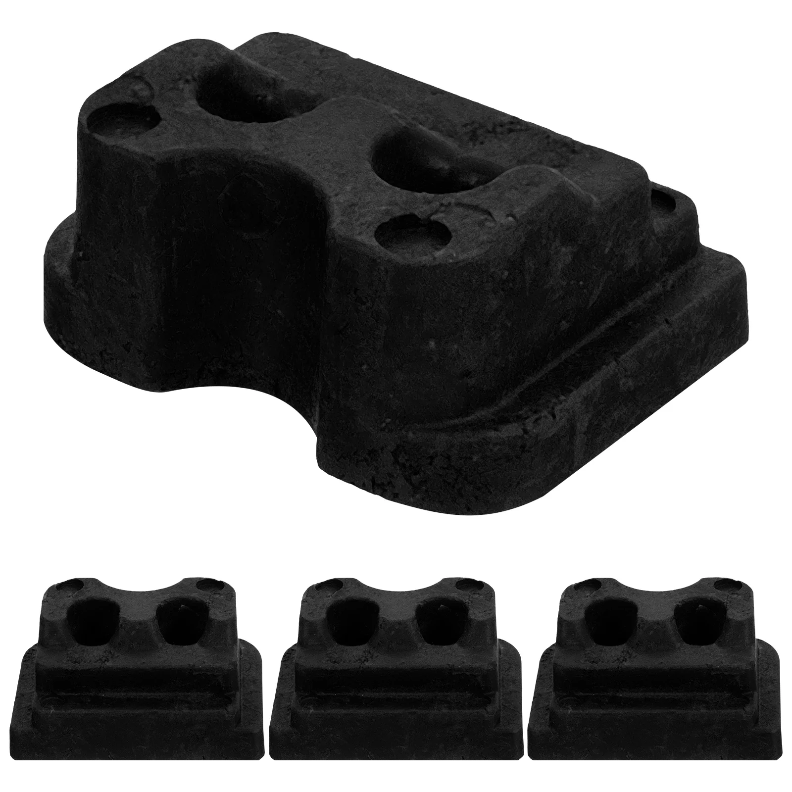 

4pcs Lamp Heavy Weight Block Sturdy Desk Floor Stand Black Plastic Long Use Home Lamp Floor Base Decor LED Bulb Tube