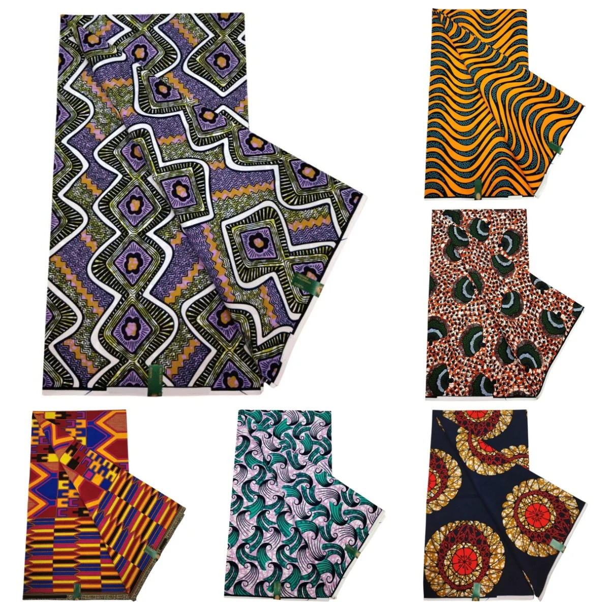 

2024 Newest High Quality African Ankara Wax Prints Fabric 6 Yards Real Soft Wax Cloth Ghana Nigeria Style For Party Dress Sewing