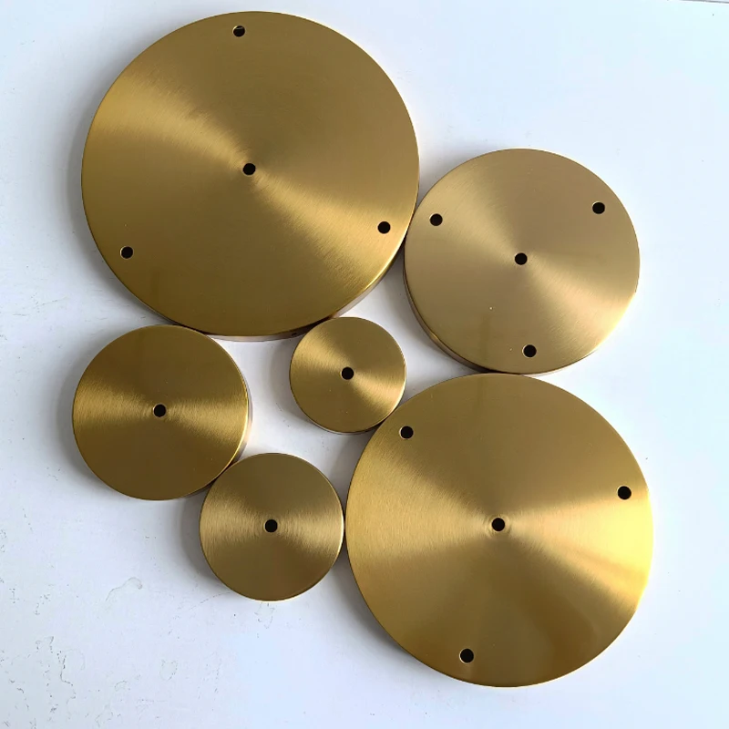 Brass Gold Ceiling Plate Wall Sconce Mount LED Base Vintage Pendant Lamp Disc Base Ceiling Canopy