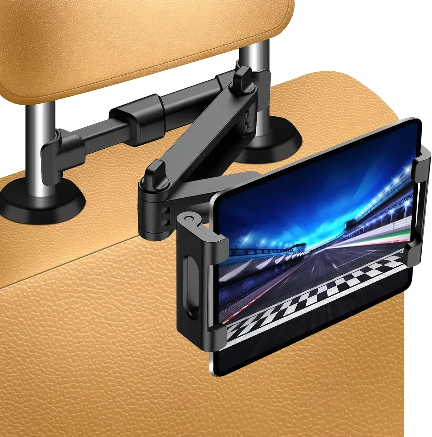 Tablet Holder for Car,ipad Headrest Mount for Tablet/ipad/Phones Car Tablet Holder with 360°Rotating Adjustable