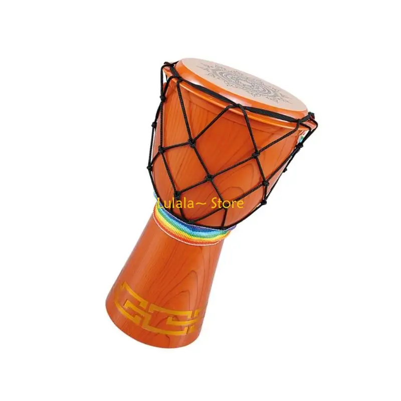 Đồ chơi trống cầm tay trẻ Y4QA với hoa văn đầy màu sắc Công cụ phát triển âm nhạc thời thơ ấu Đồ chơi nhạc cụ gõ cho trẻ mới