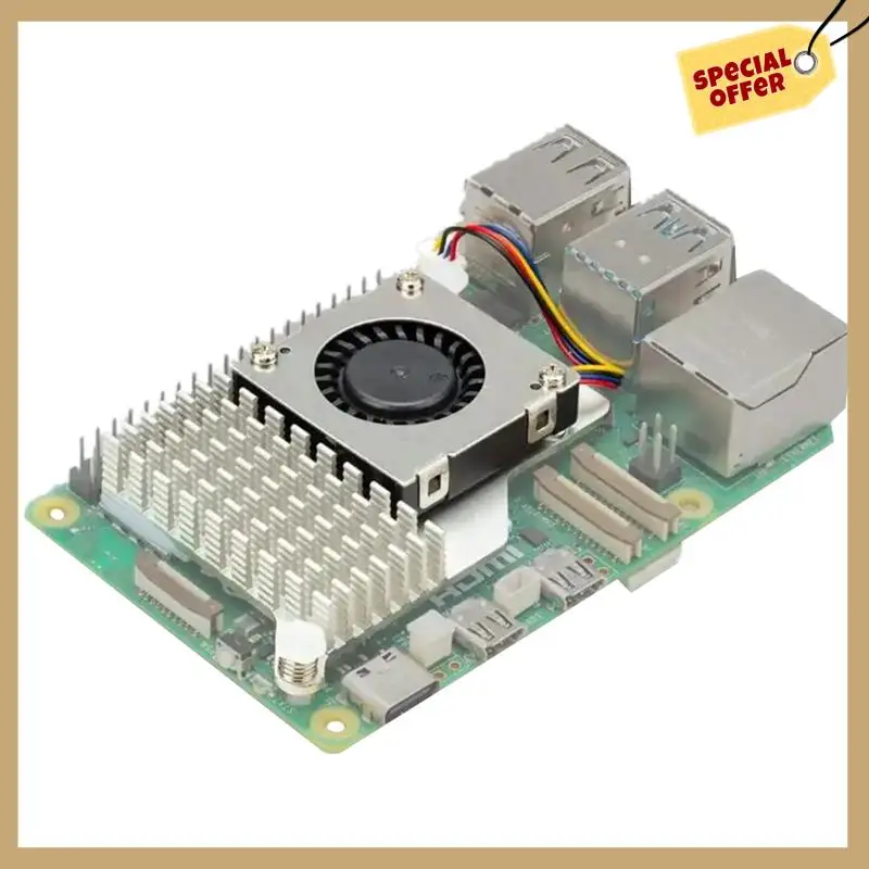 Für Raspberry Pi Generation 5 Pi 5 Kühler Raspberry Pi Aktiver Kühler mit Lüfterkühlung Multifunktionskühler Langlebig