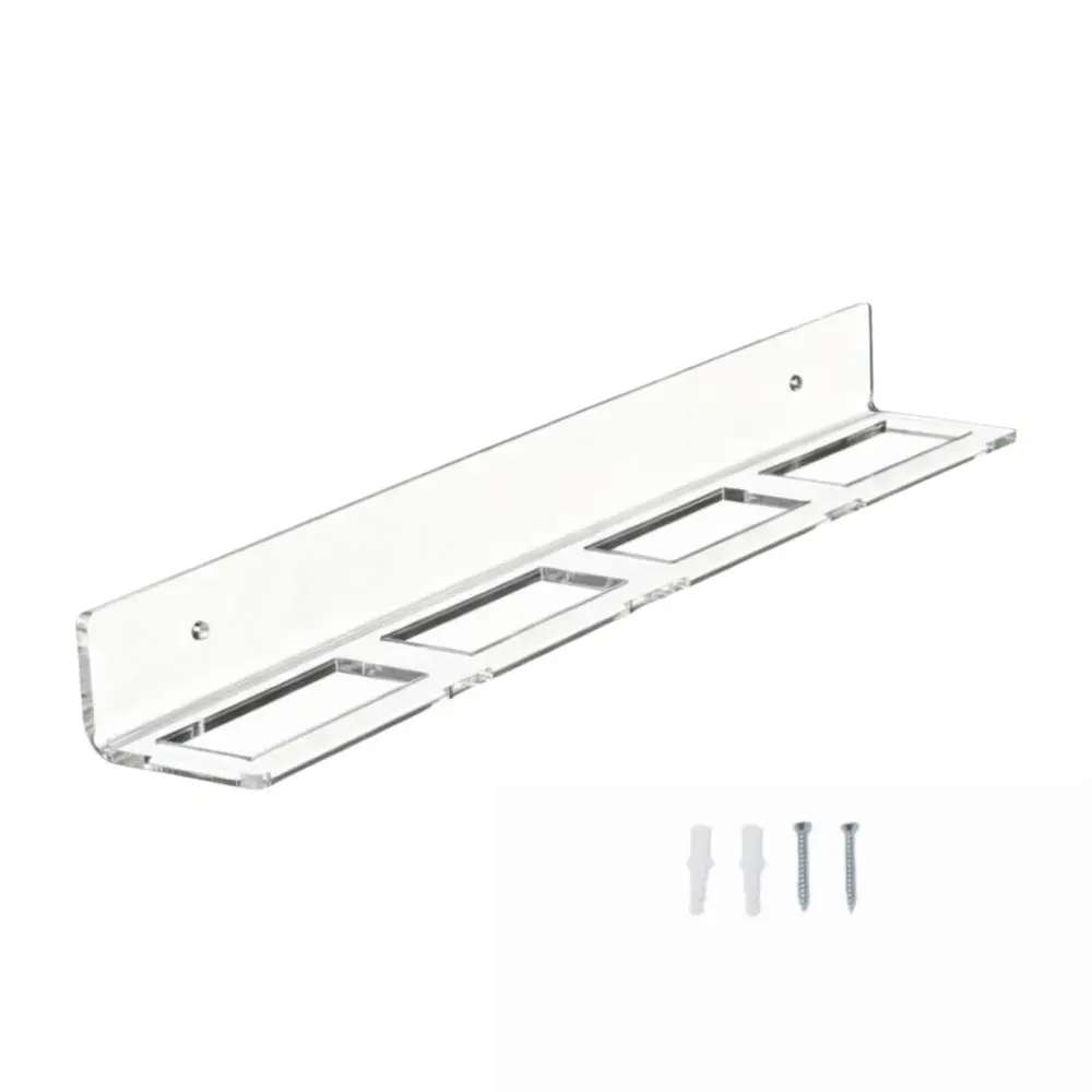 5pcs Clear Acrylic Hockey Puck Display Wall Rack Transparent Design Space Saving Ice Hockey Puck Display Shelf Wall Mountable